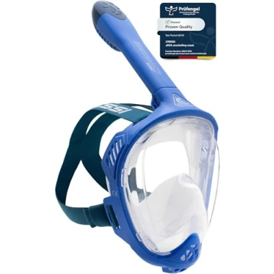 Imagen de CRESSI Java Máscara Integral para Snorkeling, Unisex Adult, Azul/Navy Azul, L/XL