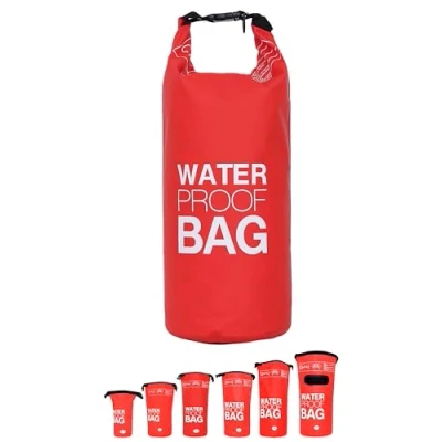 Imagen de DonDon Dry Bag Bolsa Impermeable 2l, 5l, 10l, 15l, 20l, 30l con Bandolera Rojo 5 Liter