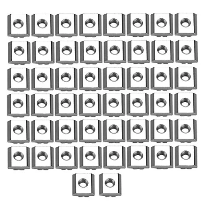 Imagen de 50 piezas de acero al carbono con cabeza martillo deslizante Tuerca para ranura en T accesorios perfil aluminio 30 series(M6*16 * 6)