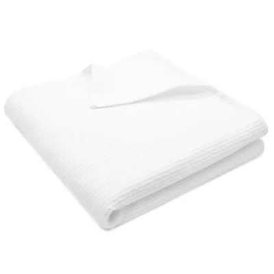 Imagen de ZOLLNER Manta Grande de piqué para Verano, 225x150 cm, Blanca, 100% algodón
