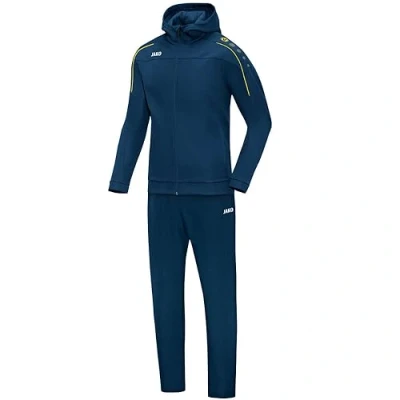 Imagen de JAKO Traje de presentación para hombre, Classico met capuchon Pr, azul oscuro/Citro, 3XL EU