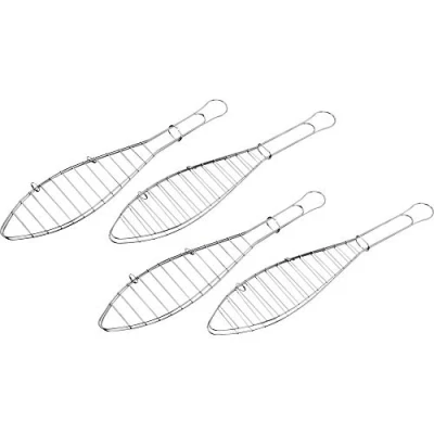 Imagen de Tepro Accesorios para Parrillas Juego de 4 asadores Pescado Pescados Cada uno, Cromado, Longitud: 42 cm Aprox, 8521