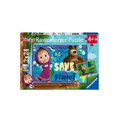 Imagen de Ravensburger Orso Puzzle, Masha y el Oso, 2 x 24 Piezas, Rompecabezas para niños, Edad Recomendada 4+, Multicolor (05646 0)