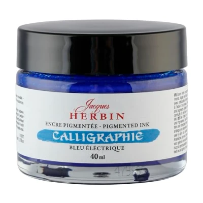 Imagen de Jacques Herbin 11317T Tinta de caligrafía (40 ml), color azul eléctrico