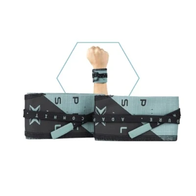 Imagen de PICSIL Muñequeras de Tela para Cross Training, 100% Algodón, Gran Soporte Articular, Previene Lesiones, Tendinitis, Ideal Musculación, Boxeo, Gimnasia, Calistenia, Gym (Gris azul 5cm)