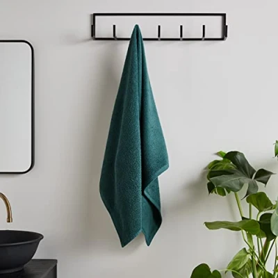 Imagen de Catherine Lansfield Toalla de baño algodón Secado rápido, Color Verde Bosque