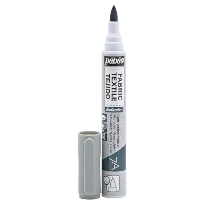 Imagen de Pébéo 803413 7 A marcador telas punta pincel 1 mm gris claro