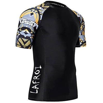 Imagen de LAFROI Camiseta de Manga Corta para Hombre UPF 50+ Baselayer Skins compresión CLY02D Armour XL