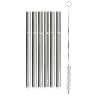 Imagen de WMF Baric Cristal (7 Unidades, 6 Rectas y 1 Cepillo de Limpieza) Pajita Reutilizable respetuosa con el Medio Ambiente, para Bebidas Calientes frías, Transparente