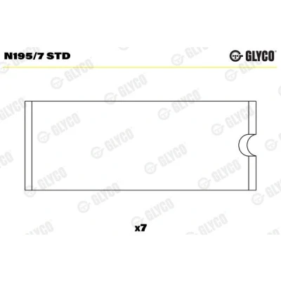 Imagen de GLYCO N195/7 STD Cojinete de árboles levas