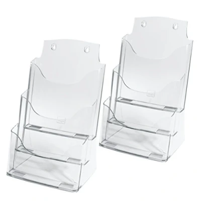Imagen de Sigel LH130 Porta folletos de sobremesa acrylic, con 3 compartimentos, acrilico resistente a UV, para A4 (2 unds)