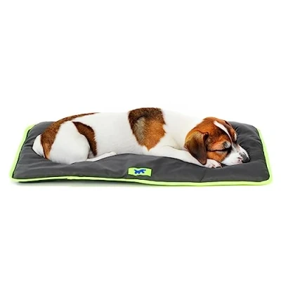 Imagen de FERPLAST Cama para Perros y Gatos Perrera pequeña Lavable Colchoneta Impermeable a Prueba de arañazos Cojín Suave Jolly, 65 x 48 CM, Negro