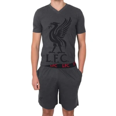 Imagen de Liverpool FC Pijama Corto para Hombre Producto Oficial Gris Grande