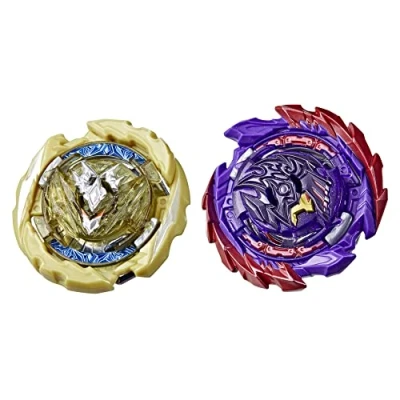 Imagen de Hasbro Beyblade Burst QuadDrive, Pack de 2 peonzas competitivas Berserk Balderov B7 y Cyclone Belfyre B7, Juguete para niños, a Partir 8 años Multicolor
