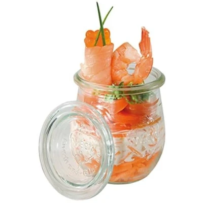 Imagen de Weck Alarma 12 80 ml frascos caída y despertar vasos de cristal / incl preservar anillos tapa vidrio los soportes