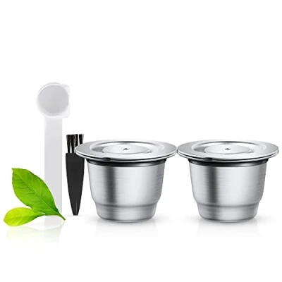 Imagen de i Cafilas Nepresso cápsulas de café recargables acero inoxidable para llenar recarga reutilizables máquinas Espresso 2