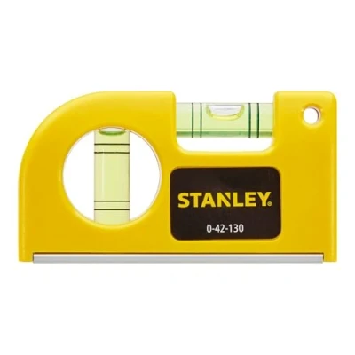 Imagen de STANLEY 0 42 130 Nivel de Bolsillo, con 2 Burbujas, Estructura Compacta Aluminio, Base Magnética, Precisión mm/m, Ancho 11.5 cm, Altura Peso 0.09 kg