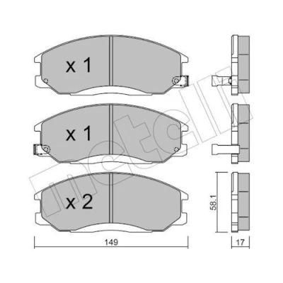 Imagen de Juego de pastillas METELLI 22 0364 0