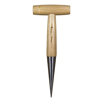 Imagen de Kent &amp; Stowe Plantadora de bulbos y plántulas Herramienta para Plantar Acero Inoxidable con Mango Madera Fresno, tamaño: 28,5 cm