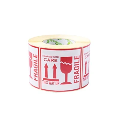 Imagen de OliveBird 1000 Etiqueta Fragil This Way Up Stickers Handle With Care de advertencia objetos 10 x cm