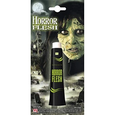 Imagen de WIDMANN 4102C Horripilante Carne Falsa en Tubo, Unisex Adulto, Brujas, Zombi, Carnaval, Halloween, Fiestas Temáticas, Color Verde