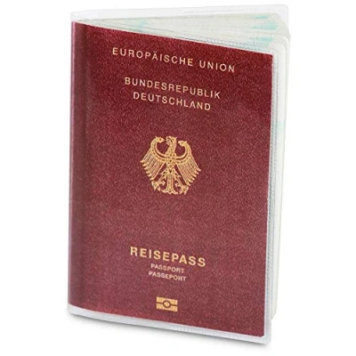 Imagen de 2X Funda de Pasaporte para el Nuevo Pasaporte, Transparente en una Protectora a Prueba roturas. Protege su del Agua, Polvo y la Suciedad