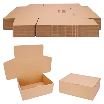 Imagen de verpacking Cajas plegables 350 x 250 130 mm, color marrón (dimensiones exteriores 355 255 135 mm), WP 50, cartón DHL Hermes DPD GLS, paquete (100 unidades)