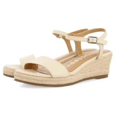 Imagen de GIOSEPPO Sandalias DE Piel Off White con CUÑA Yute para Mujer YALAHA