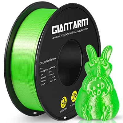 Imagen de GIANTARM Filamento PLA 1.75mm Silk Verde, Impresora 3D 1 kg Carrete