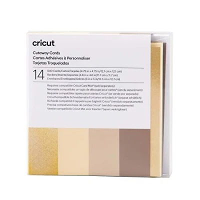 Imagen de Cricut Recortadas Neutral x 12,1 cm (tamaño Paquete de 14 para Uso con Alfombrilla Tarjetas 2 2, 12.1cm Size S40), Papel, Talla única