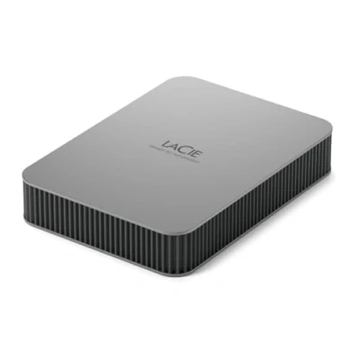 Imagen de LaCie Mobile Drive, 5 TB, HDD portátil externa, Moon Silver, USB C 3.2, para PC y Mac, reciclado después del consumo con Adobe All Apps Plan servicios Rescue (STLR5000400)