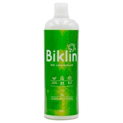 Imagen de BIKLIN Detergente con Dosificador para Lavavajillas 500ml Jabón Ecológico Rellenable (Botella 1L)