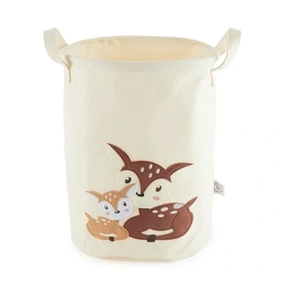 Imagen de Bieco Cesto para la colada de bebé ciervos, gran cesta almacenamiento niños, algodón y resistente al agua, guardar habitación los ropa infantil,