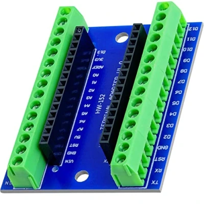 Imagen de AZDelivery Nano V3.0 Placa Adaptador de Terminal con Terminales Tornillo, Adapter Board, Module Board compatible Arduino E Book incluido!