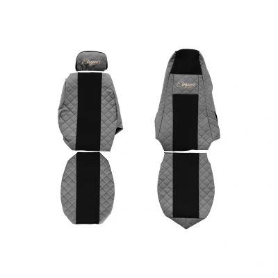 Imagen de F CORE Elegance FX03 GRAY Cubreasiento gris Estampado Ecopiel delante