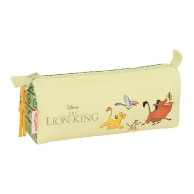 Imagen de Safta Mufasa Portatodo con Cremallera y Compartimiento, Estuche Infantil, Niño, Ideal para Niños en Edad Escolar, Cómodo Versátil, Calidad Resistencia, 21x7x8 cm, Color Verde/Beige