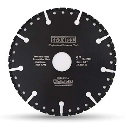 Imagen de DT DIATOOL Disco Diamante 125 x 22,23 mm Hoja de Sierra Multiusos para Hormigón Armado Metal Alu Rebar Hierro PVC Todos los Materiales Resistentes