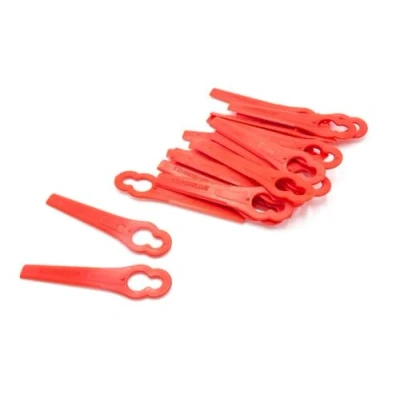 Imagen de vhbw 20x Cuchilla repuesto compatible con Einhell GE CT 18 Li cortadora de césped Recambio, rojo, plástico