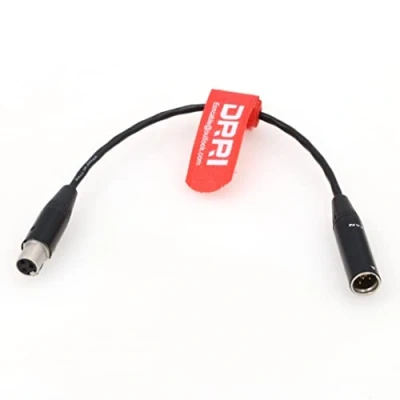 Imagen de DRRI Mini XLR 4Pin TA4M a 3Pin TA3F Cable adaptador de micrófono para AKG Bodypack Shure Mic