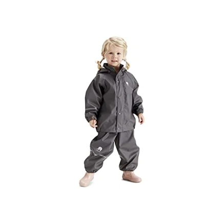 Imagen de CeLaVi Zweiteiliger Regenanzug In Vielen Farben Chaqueta Impermeable, Gris (Gr), 95 (Talla del Fabricante: 80) para Bebés