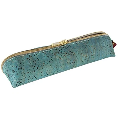 Imagen de Simaru Estuche para Lápices y bolígrafos Hecho de Corcho, Escolar con Cremallera, Porta Mujer Hombre (Beige)