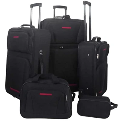 Imagen de vidaXL Set Maletas de Viaje 5 Piezas Diversos Tamanos Negro Juego Equipaje