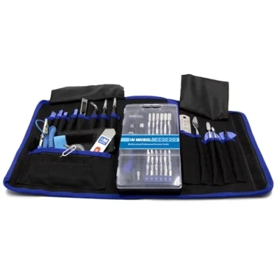 Imagen de MMOBIEL Set Profesional de destornilladores magnéticos kit 80 en 1 (56 puntas) para dispositivos variados bolsa plegable