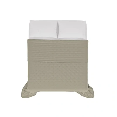 Imagen de Italian Bed Linen Colcha de Verano Microfibra, Chic, marrón, matrimonial