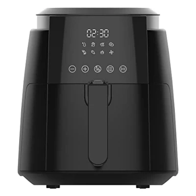 Imagen de KUMTEL 5,5 L XL Digital Air Fryer 1500 W con 8 funciones preestablecidas y temporizador de 60 minutos, freidora aire caliente para cocinar sin aceite, hornear, asar, control temperatura