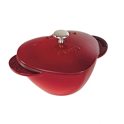 Imagen de Staub Cocotte con Forma de corazón, Hierro Fundido, Rojo Cereza, 20 cm