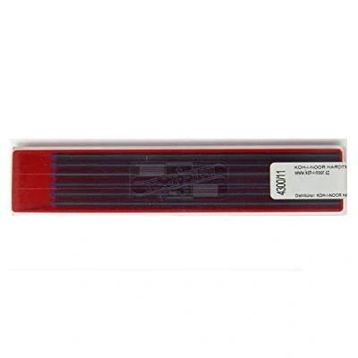 Imagen de KOH I NOOR Minas de colores para portaminas 2 mm diámetro, 120 mm, azul, 12 unidades (paquete 1)