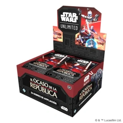 Imagen de Fantasy Flight Games Star Wars Unlimited: El Ocaso de la República Caja 24 Sobres Juego Cartas Coleccionables A Partir 12 Años para 2 Jugadores 30 Min por Partida Español