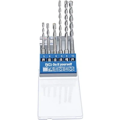Imagen de BGS Diy 2007 Juego de brocas para taladro percutor mandril SDS, punta carburo 5 10 mm 6 piezas