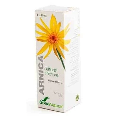 Imagen de Soria Natural Árnica Extracto Ayuda en el Tratamiento de Contusiones y Molestias Musculares Propiedades Antiinflamatorias, Cicatrizantes Calmantes 100% Puro Botella 50 ml